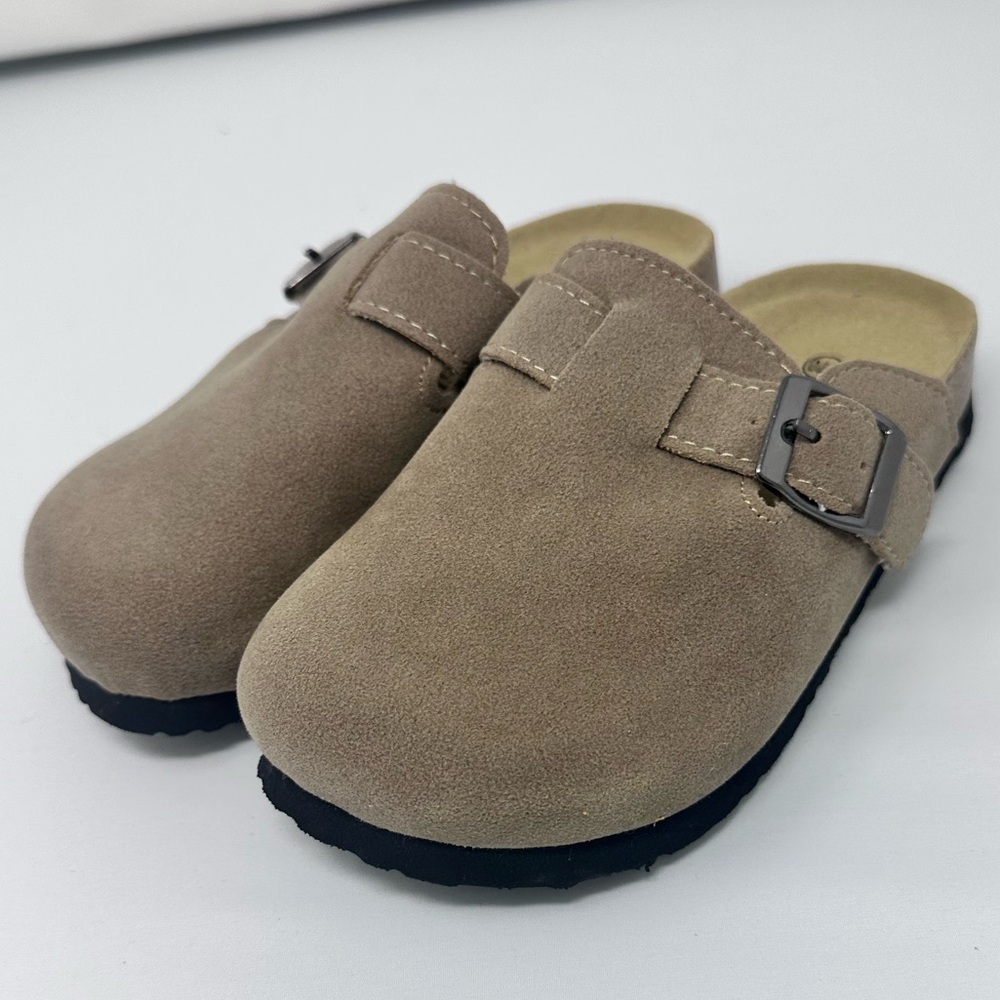 Kids Suede Buckle Slip-On Shoes casual - Tan 9c